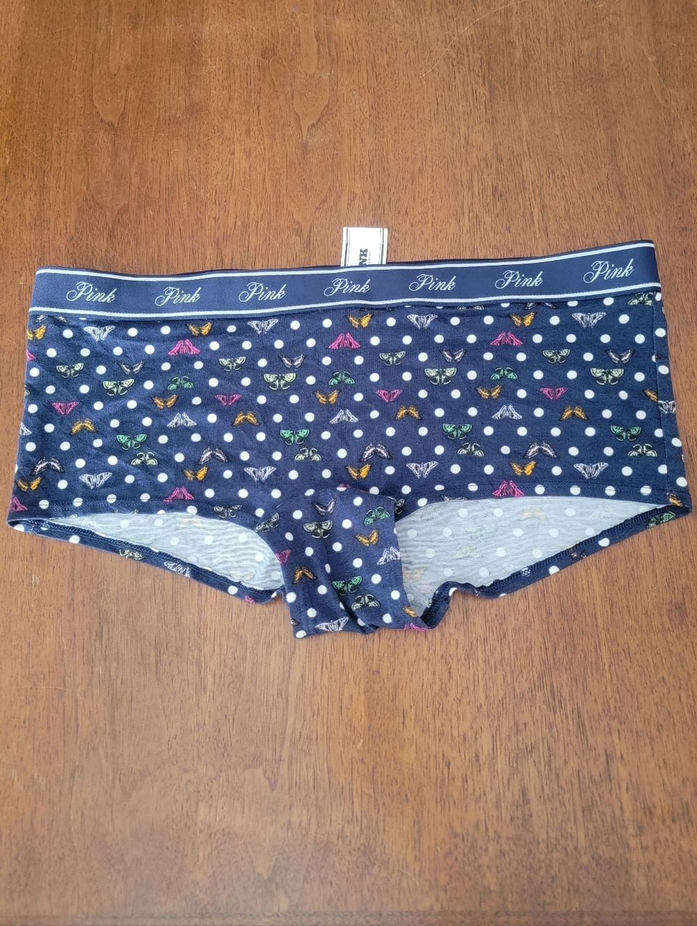 Victoria's Secret PINK blue print boyshort